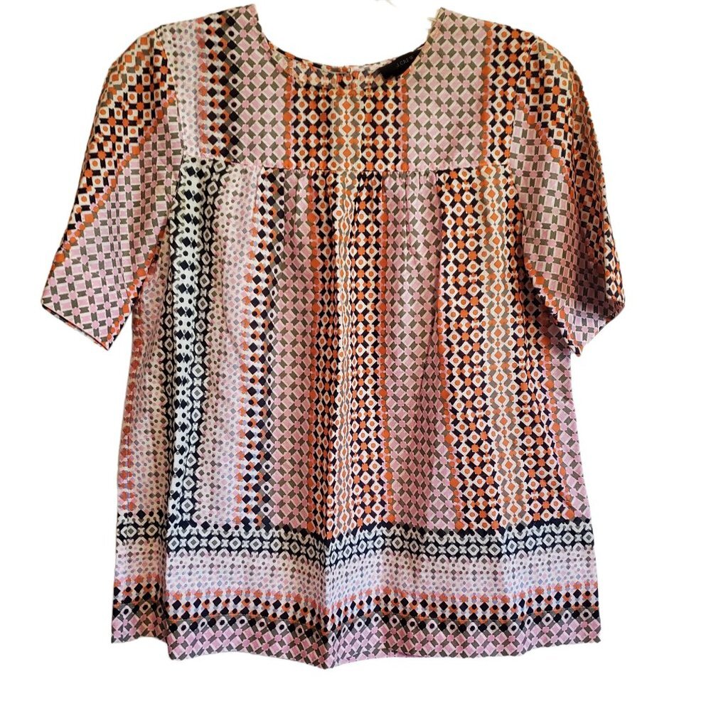 J.CREW 4 Pink geoโ top Item A1328